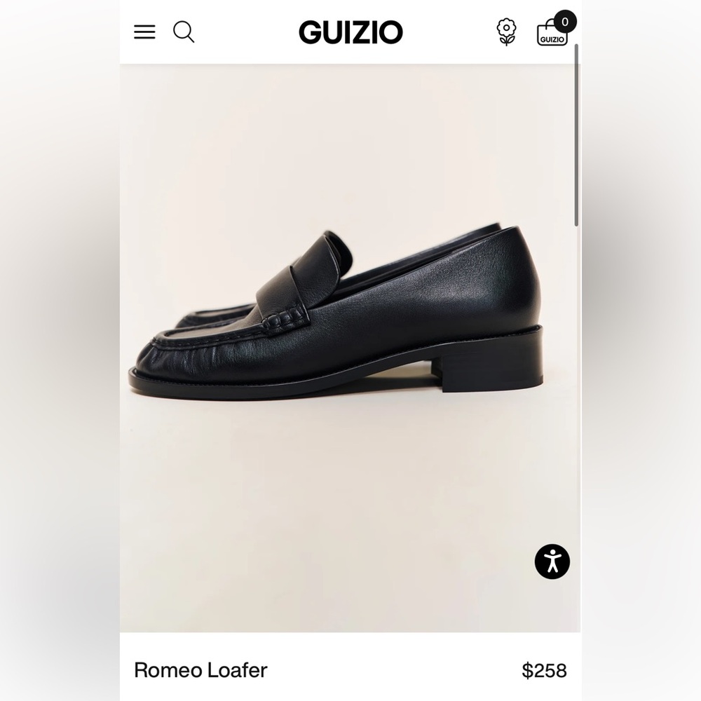 Guizio Black Leather Loafers